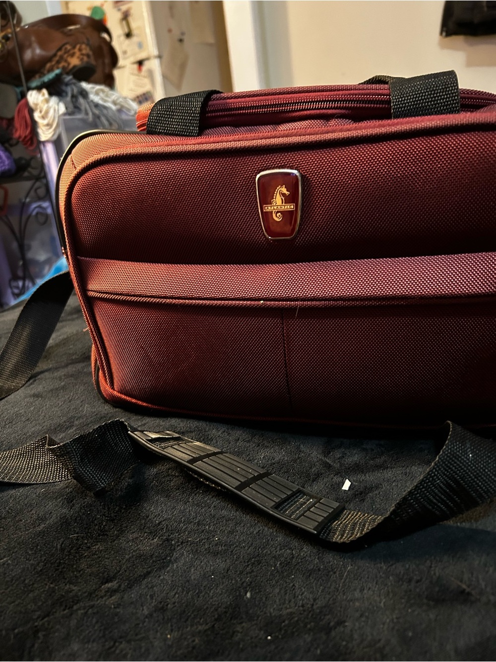 Burgundy Travel Messenger Bag/Computer Bag